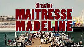 Lesbian Couple Whips Blonde Babe's Ass