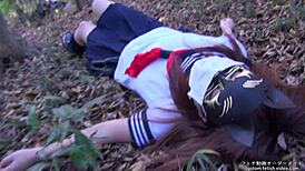 Strange erotic fetish video with Asian upskirt tongue play