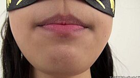 Strange erotic fetish video with Asian upskirt tongue play