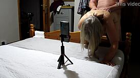 REALLY TIGHT DP WITH BIG DILDO MAKES ME CUM UP HER ARSE.