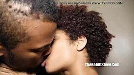 That sexy mixed teen couple is deeply in love and fucking passionately