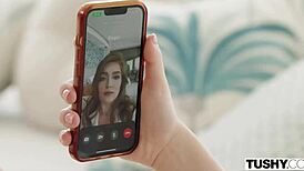 Stunning redhead jia enjoys intense double penetration orgasm in group doggystyle