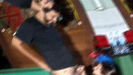 Petite Latina Feels Cuckold's Anal Creampie