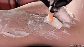 Brunette In Rubber Lingerie Bound Tight For Hardcore Action