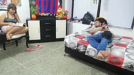 Indian Milf's Stepbrother Finds Way to Fuck Her Pussy