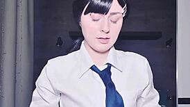 Devil Watches Kobeni Take Three Cocks for Pussy Creampie - Chainsaw Man DP