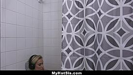 stepsister sucks her stepbrothers cock until he cums in her mouth