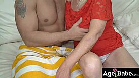 Mature Irene Enjoys Deepthroat From Young Charming Mugur in Bed