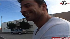 Blonde Model with Big Tits and Pierced Pussy Attracts Huge Attention