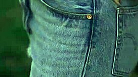 fuck in forest with hot chick, damn i luv her levis jeans