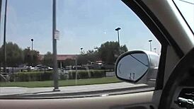 Sexy blonde offering roadside blowjob for food