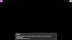 exposed busty delivery worker in anime toy game