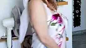 MariaOld Rocks Sexy Lingerie with Big Tits in Stockings