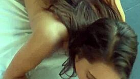 Hidden Camera Catches Brunette Uma Jolie Bent Over Fuck