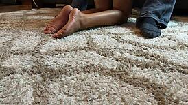 Mandy Mynxx Sucks Cock with Passion on the Couch