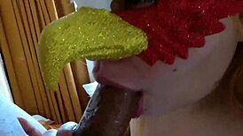 wow, blowjob deepthroat with balls inside, so deep 😍🍆