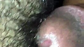 i love that tight pussy getting fucked bareback with a big cock, it's so hairy and monster sized. feels amazing!