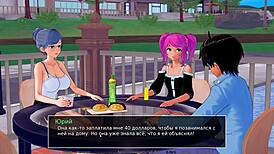 Complete gameplay! HS tutor part 5 with mother-in-law bent over in cowgirl!