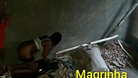 Hey, this orgy in the favela's abandoned house is wild! Skinny teen taking deep anal until cumshot 😏