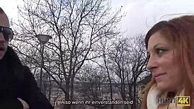 Hunt4k: Rothaarige Banged for Cash Right Before Her Boyfriend