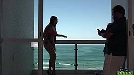 Elisa Sanches Fucks Big Cock On Balcony