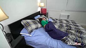 Horny petite 18+ smashed hardcore by dominant straight hunk. What happens next in this garage storyline?