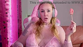 ASMR lollipop sucking and licking