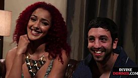 Black redhead CUCKS pathetic boyfriend THEN SPITS cum