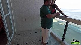 Elisa Sanches Fucks Big Cock On Balcony
