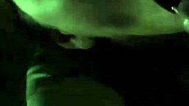 brunette flashes pussy in mini skirt before risky outdoor blowjob