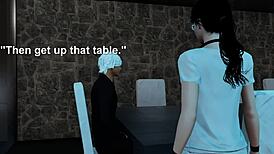 office bitch gives hardcore blowjob cumshot