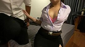 student couple with plump bodies getting intimate