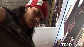 sex-addicted shemale can't get enough of her fucker's big cock