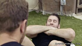 Hey, remember how I drilled you? Muscle gay stud anal pounds his ex with a massive cock!