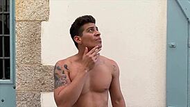 Latina mermaid licks shaved pussy in pool