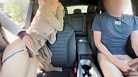 yo, check my muslim wife’s first public dogging in a car!