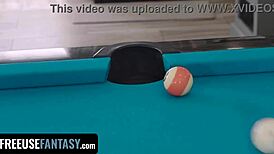 FreeUse Fantasy - Tiny Cute Slut Freya Von Doom Fucked by Lucky Stud on Pool Table