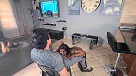 indian stripper teasing me with a hot lap dance