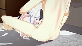 Blue archive goth girl kayoko in 3d hentai porn