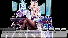 SF Girls Voiced Hentai Game Ep 5: Secretary Gets Fucked on Desk, Pussy Overflowing with Hot Cum