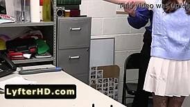 beautiful teen steals at mall, caught by police for sucking pleasure