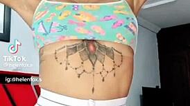 Teasing in tight shorts and leggings