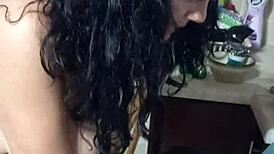 Horny milf velvet rain 23 gets fucked on desk and squirts with huge toys 😍💦