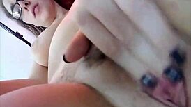 Nude femdom in glasses dominates with big tits masturbation sexting