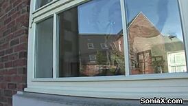 i saw unfaithful british mature lady sonia show her large titties