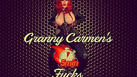 granny carmen dives into wild bat-fuck fetish with hardcore missionary pounding.