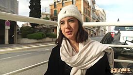 Lena's brunette ass takes double penetration in group anal lingerie sex!