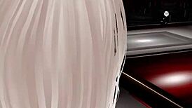 Glamorous 3D Model Struts on Runway