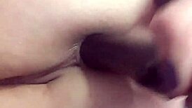 Blonde solo anal squirt with wet fingering and assfucking intensity