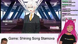 Vtuber Lewdneko Shining Song Starnova Aki Route Part 2 oynuyor
